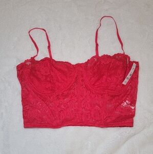 Red Lace brallete size L